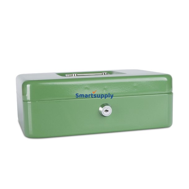 Pengekasse med mntbakke - stor - 250x90x180mm grn
