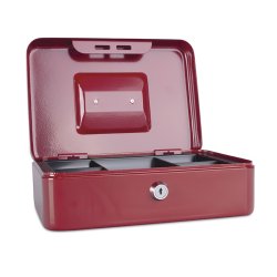 Pengekasse med mntbakke - stor - 250x90x180mm rd