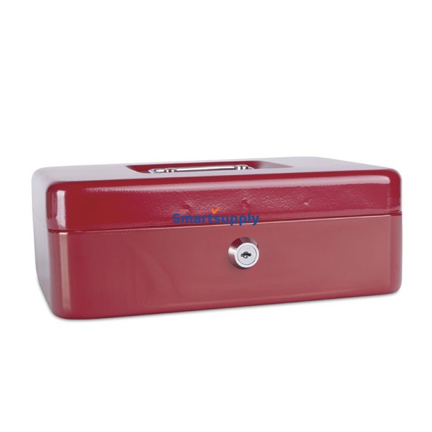 Pengekasse med mntbakke - stor - 250x90x180mm rd