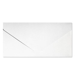 Perle hvid kuverter m. indvendig lomme 5 stk. 110mm x 220mm (DL)