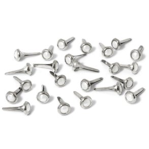 Perlemor rhinstenshjerter m. bagklemme 6mm, 24 stk.