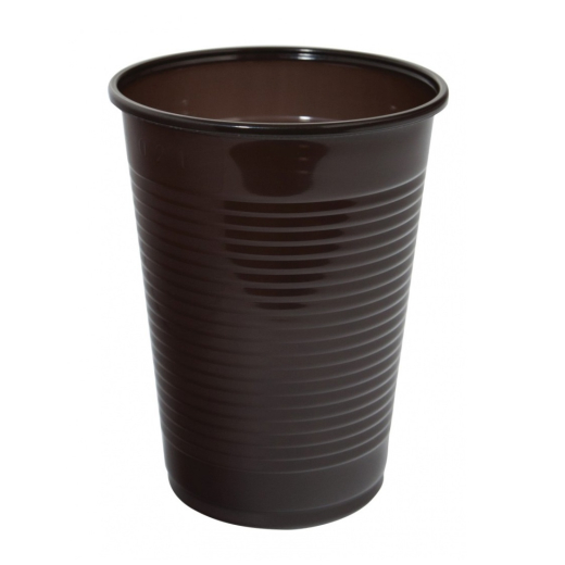 Plastikkrus 20 cl brun - 100 stk