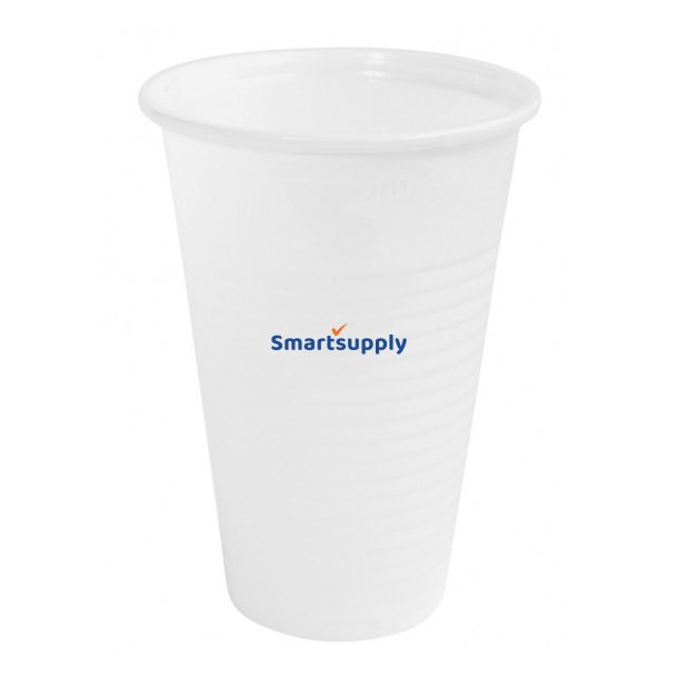 Plastikkrus 20 cl hvid - 100 stk