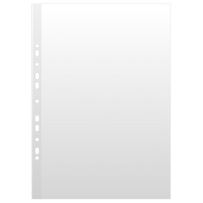 Plastlommer A3 vertikal 120 my ben top venstre - 50 stk