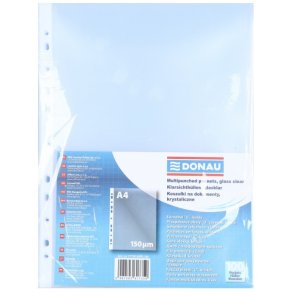 Plastlommer A4 glasklar 150 my ben top - 100 stk