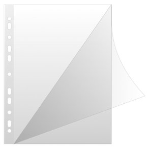 Plastlommer A4 glasklar 150 my ben top venstre - 50 stk i ske