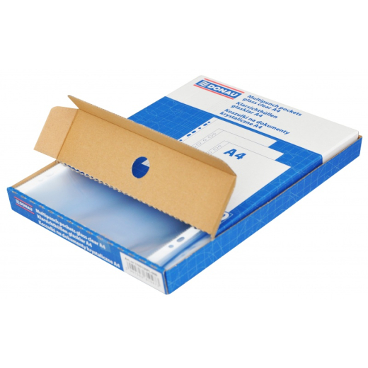 Plastlommer A4 glasklar 45 my �ben top - 100 stk i �ske