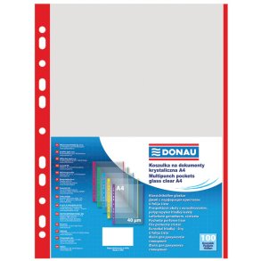 Plastlommer A4 rd 40 my ben top venstre - 100 stk