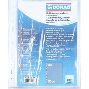 Plastlommer A5 glasklar 50 my ben top - 100 stk