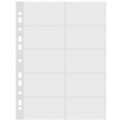 Plastlommer til visitkort A4 glasklar 50 my - 10 stk