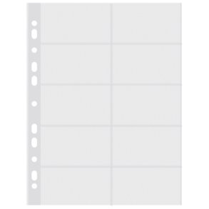 Plastlommer til visitkort A4 glasklar 50 my - 10 stk