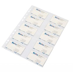 Plastlommer til visitkort A4 glasklar 50 my - 10 stk