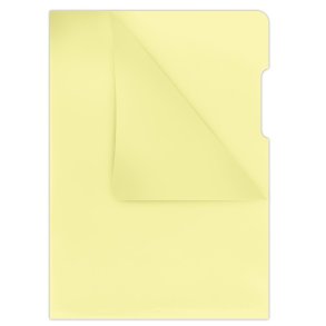 Plastomslag A4 gul klar overflade 180 my - 100 stk