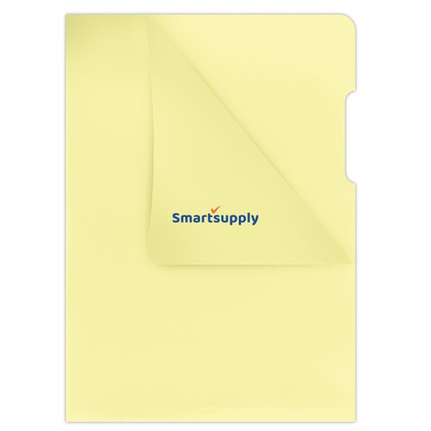 Plastomslag A4 gul klar overflade 180 my - 100 stk