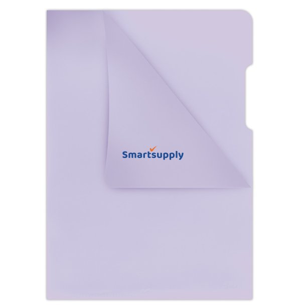 Plastomslag A4 lilla klar overflade 180 my - 100 stk
