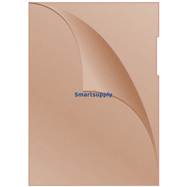 Plastomslag A4 orange klar overflade 180 my - 100 stk