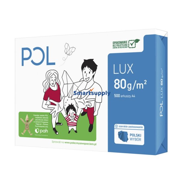 Printerpapir A4 POL LUX 80 gram - 500 ark