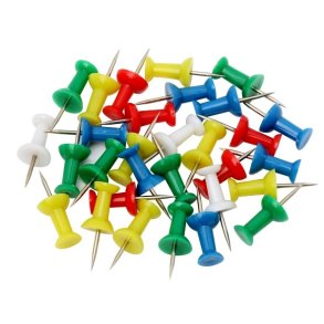 Push pins mix farver - 100 stk