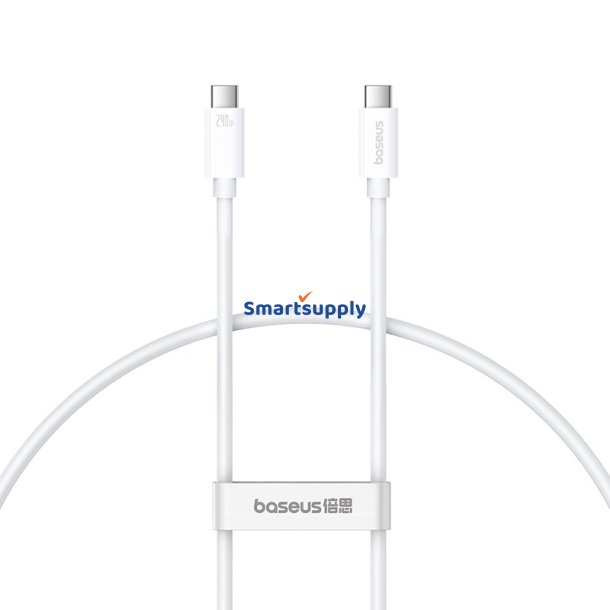 Baseus Superior Usb-C Til Usb-C Datakabel 1 M 240 W Hvid