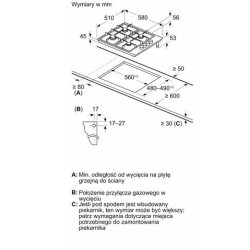 BOSCH Gaskomfur PBP6B5K80