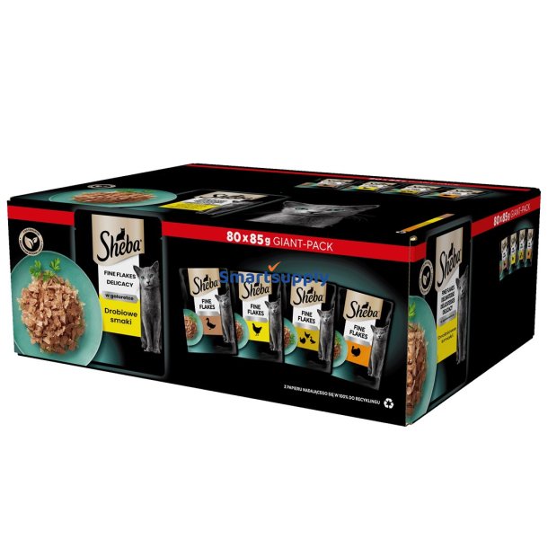 Sheba Delikatesse Fjerkr Smag I Gel&eacute; - Vdfoder Til Katte - 80X 85 G