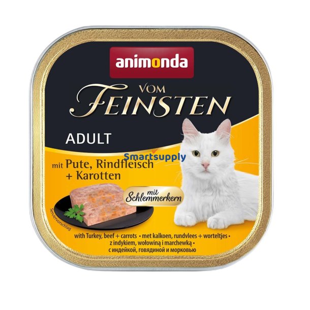 Animonda Vom Feinsten Voksen Kalkun, Oksekd Og Gulerdder - Vdfoder Til Katte - 100G