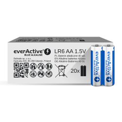 Alkalinebatterier AA / LR6 everActive Blue Alkaline - 40 stk., begrnset oplag