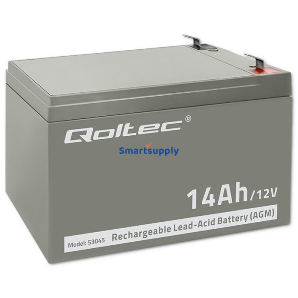 Qoltec 53045 AGM-batteri | 12V | 14Ah