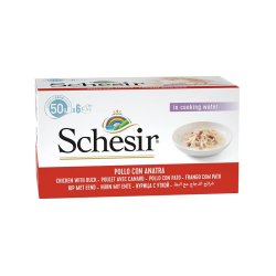 Schesir Kyllingefileter Med And I Bouillon - Vdfoder Til Katte - 6X50g