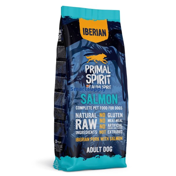 PRIMAL SPIRIT Iberian 70% Laks  halvfugtigt hundefoder  12 kg