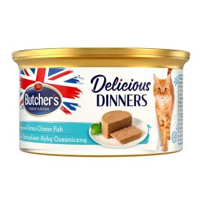 BUTCHER'S CLASSIC DELICIOUS DINNERS Vdt kattefoder Mousse Tun og havfisk 85 g