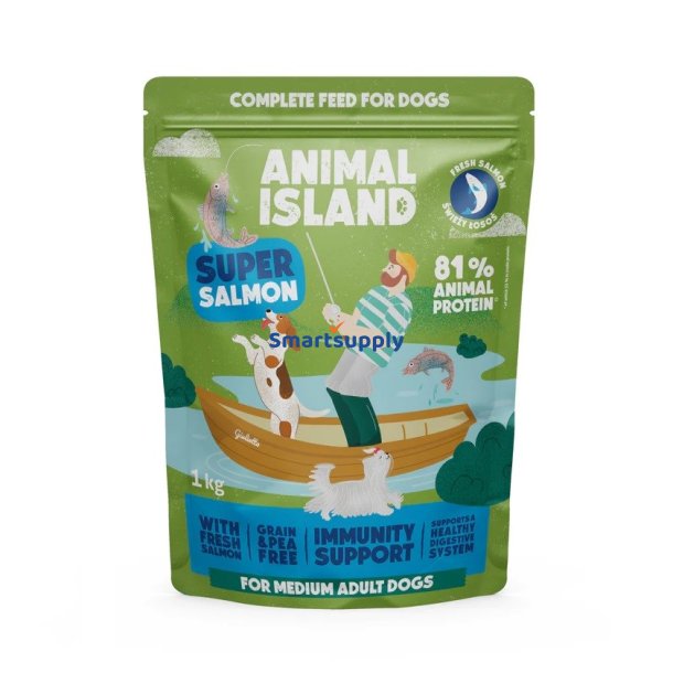 Animal Island Laks - Trfoder Til Hunde - 1 Kg