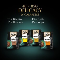 Sheba Delicacy Drobiowe Smaki W Galaretce - Mokra Karma Dla Kota - 40X85 G
