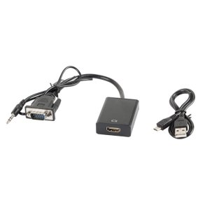 Lanberg AD-0021-BK videokabel adapter 0,2 m HDMI Type A (Standard) VGA (D-Sub) Sort