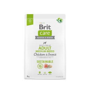 BRIT Care Dog Sustainable Adult Medium Breed Chicken & Insect - trfoder til hunde - 3 kg