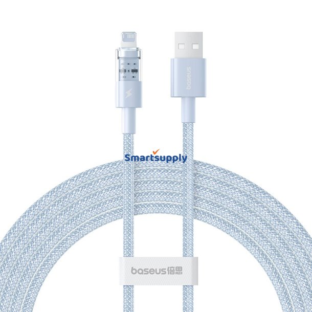 Baseus Gem USB Til IP 2.4A Hurtigopladningskabel 2 M Bl