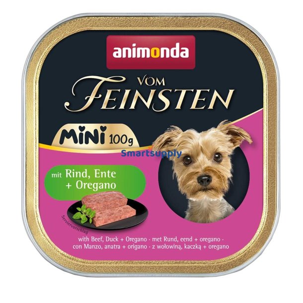 Animonda Vom Feinsten Adult Mini Oksekd, And Og Oregano - Vdfoder Til Hunde - 100G