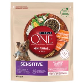 PURINA One Mini/Small Sensitive Salmon, ris - trfoder til hunde - 800 g