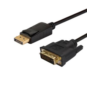 Savio CL-106 videokabel adapter 1,8 m DisplayPort DVI Sort