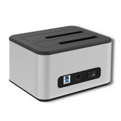 Qoltec 50316 2x HDD / SSD dockingstation | 2,5"/3,5" SATA | USB 3.0 | Kloning