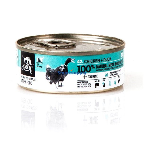 3COTY Chicken with duck For kittens - vd kattefoder - 80g
