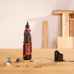 Batteridrevet elektrisk slibemaskine med tilbehr 12V CASALS CMG1205BC