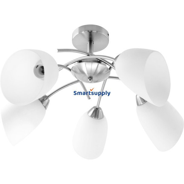 Activejet Classic Lysekrone Pendel Loftslampe Nikita Nikkel 5Xe27 Til Stue