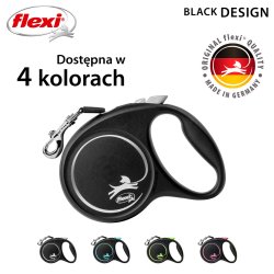 Flexi Black Design M 5 m Fleksibel hundesnor