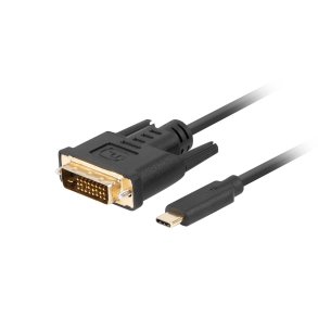 Lanberg CA-CMDV-10CU-0018-BK videokabel adapter 1,8 m USB Type-C DVI-D Sort