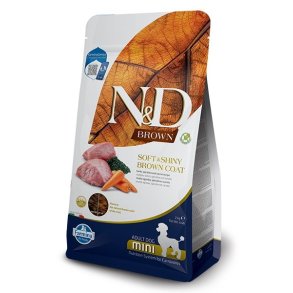 FARMINA N&D Brown Dog Lamb, Spirulina&Carrot Adult Mini - trfoder til hunde - 2 kg