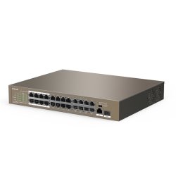 Tenda Tef1126p-24-250W Netvrksswitch Ustyret Fast Ethernet (10/100) Power Over Ethernet (Poe) Gr