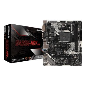 Asrock B450M-HDV R4.0 AMD B450 Stik AM4 micro ATX