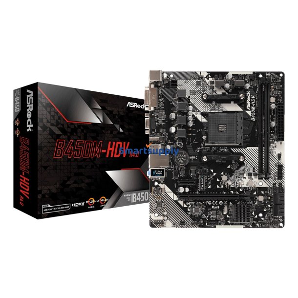 Asrock B450M-HDV R4.0 AMD B450 Stik AM4 micro ATX