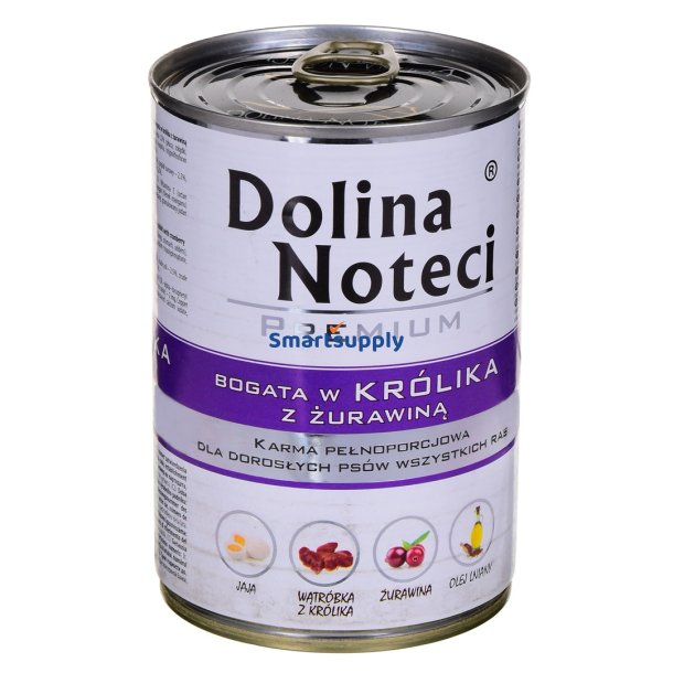 Dolina Noteci Premium Rig P Kanin Og Tranebr - Vdfoder Til Hunde - 400 G